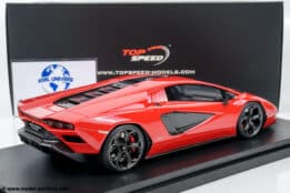 Top Speed - 1:18 Lamborghini Countach LPI 800-4 Rosso Mars Red - Limited Edition Resin Model
