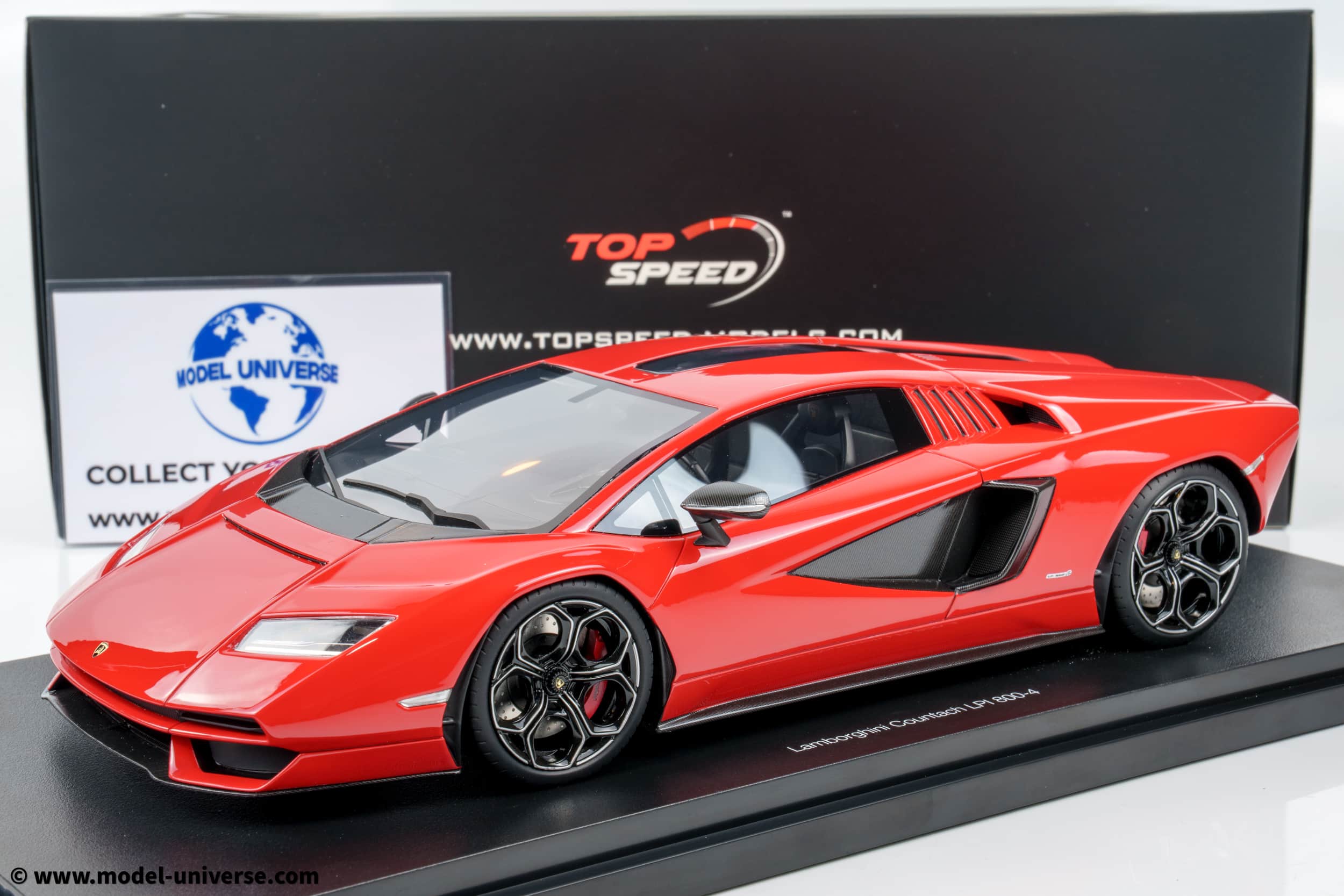 Top Speed - 1:18 Lamborghini Countach LPI 800-4 Rosso Mars Red