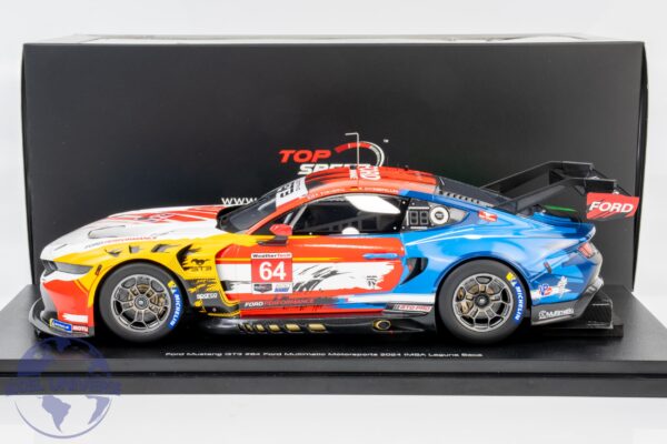 Top Speed - 1:18 Ford Mustang GT3 No.64 Multimatic Motorsports 2024 Laguna Seca - Resin Model 6 Top Speed TS0602 Ford Mustang GT3 No64 2