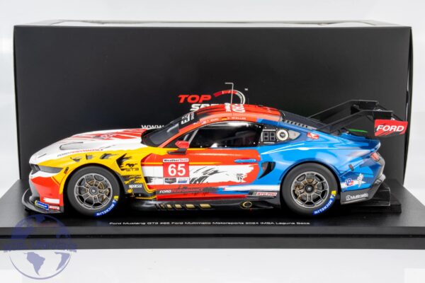 Top Speed - 1:18 Ford Mustang GT3 No.65 Multimatic Motorsports 2024 IMSA Laguna Seca - Resin Model 7 Top Speed - 1:18 Ford Mustang GT3 No.65 Multimatic Motorsports 2024 IMSA Laguna Seca - Resin Model