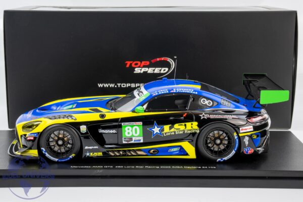 Top Speed - 1:18 Mercedes-AMG GT3 EVO No.80 Lone Star Racing 2025 Daytona 24h - Resin Model 6 Top Speed TS0676 Mercedes AMG GT3 Lone Star Daytona
