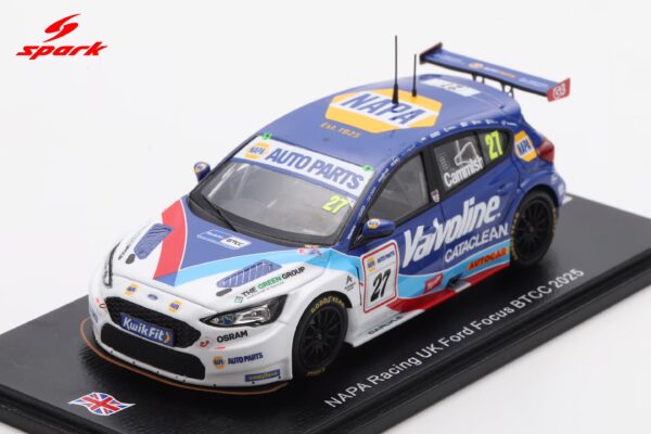 Spark 1:43 Ford Focus ST NAPA Racing No.27 Dan Cammish BTCC Donnington Park 2024 Valvoline (UK031) Limited Edition Resin Model