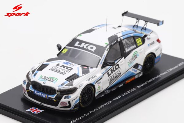 Spark 1:43 BMW 330i M Sport LKQ Euro Car Parts WSR No.99 Charles Rainford BTCC Brands Hatch Indy Race 3 Winner 2025 (UK034) Limited Edition Resin Model
