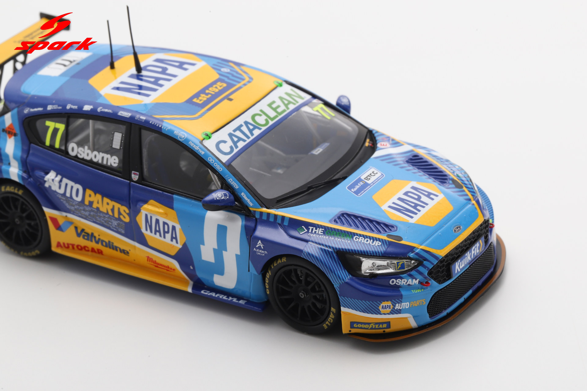 Spark 1:43 Ford Focus ST NAPA Racing UK No.77 Sam Osbourne BTCC Knockhill 2025 (UK038) Limited Edition Resin Model 7 Spark 1:43 Ford Focus ST NAPA Racing UK No.77 Sam Osbourne BTCC Knockhill 2025 (UK038) Limited Edition Resin Model - Image 7