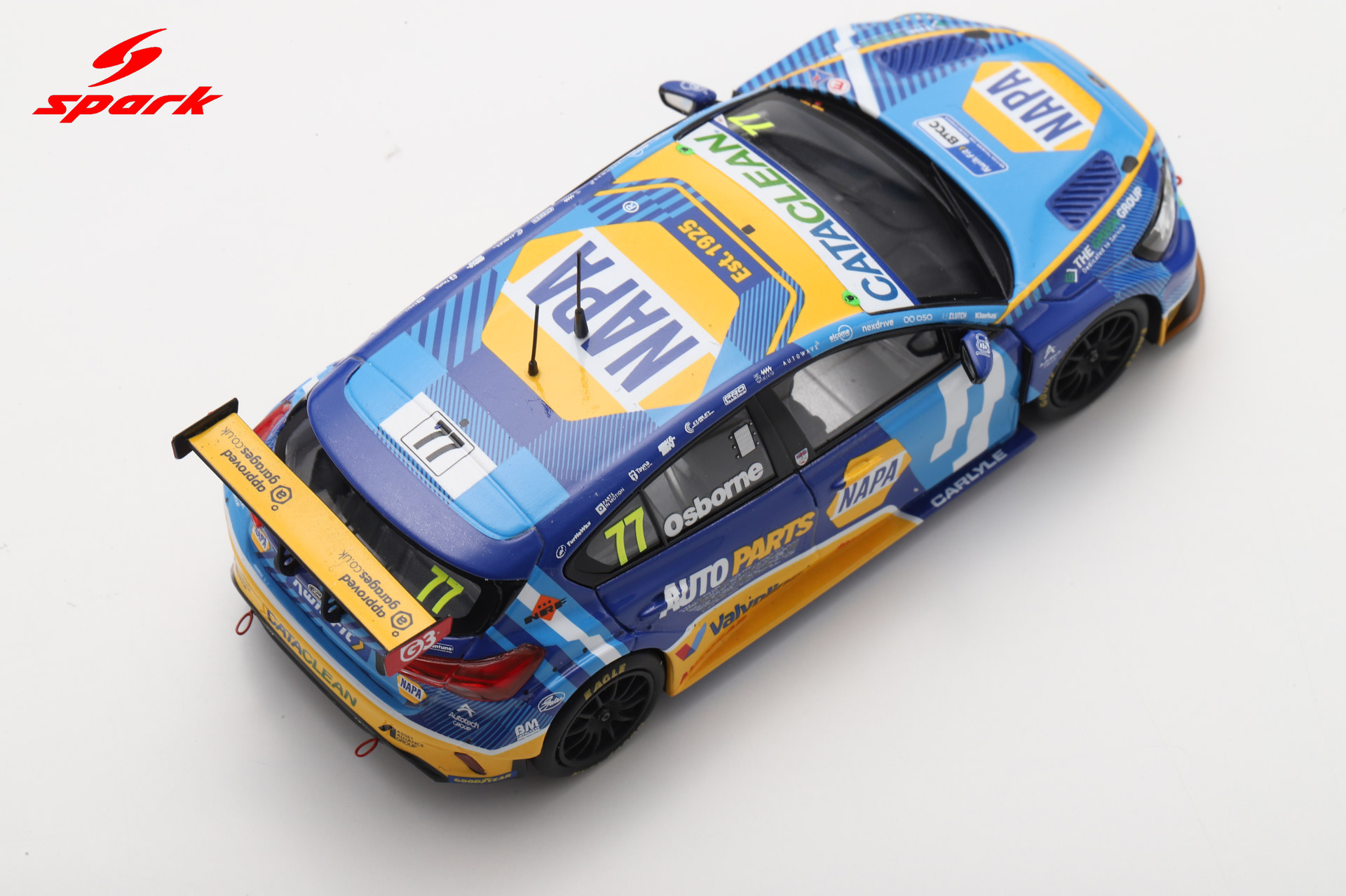 Spark 1:43 Ford Focus ST NAPA Racing UK No.77 Sam Osbourne BTCC Knockhill 2025 (UK038) Limited Edition Resin Model 8 Spark 1:43 Ford Focus ST NAPA Racing UK No.77 Sam Osbourne BTCC Knockhill 2025 (UK038) Limited Edition Resin Model - Image 8