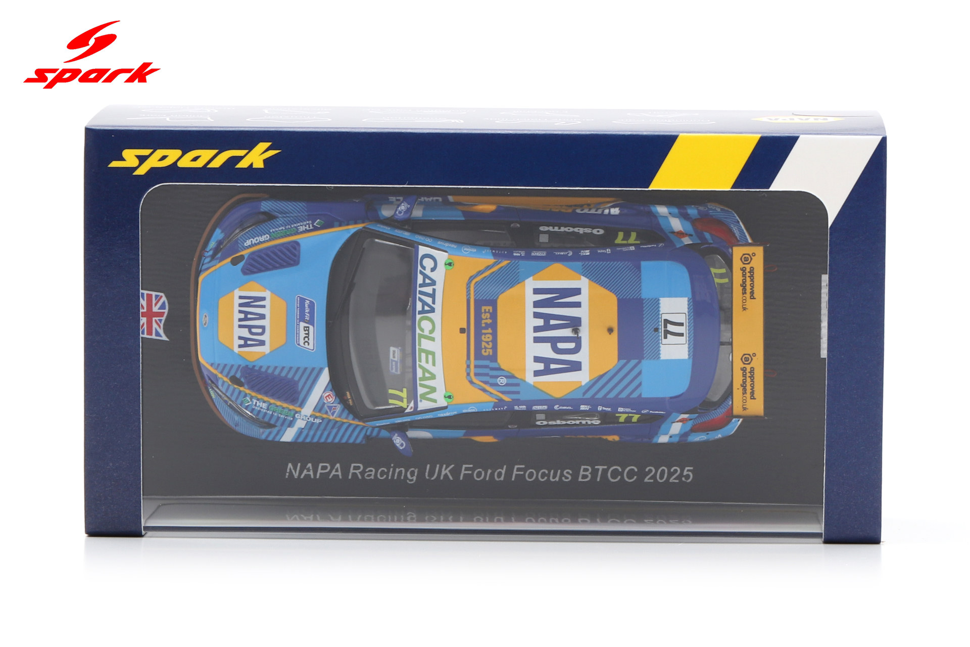Spark 1:43 Ford Focus ST NAPA Racing UK No.77 Sam Osbourne BTCC Knockhill 2025 (UK038) Limited Edition Resin Model 4 Spark 1:43 Ford Focus ST NAPA Racing UK No.77 Sam Osbourne BTCC Knockhill 2025 (UK038) Limited Edition Resin Model - Image 4