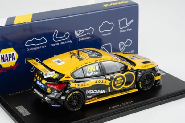 Spark 1:43 Ford Focus No.100 Ashley Sutton 100 Years of NAPA Brands Hatch Indy 2025 (UK041) Limited Edition Resin Model 5 Spark 1:43 Ford Focus No.100 Ashley Sutton 100 Years of NAPA Brands Hatch Indy 2025 (UK041) Limited Edition Resin Model