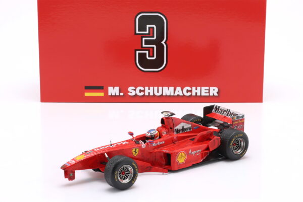 Diecast Model Shop - Model Universe 54 Alternative view of WERK83 1:18 Ferrari F300 3 Wheeler #3 Michael Schumacher Belgian GP 1998 (W18033007) Diecast Model (With Collector's Box)