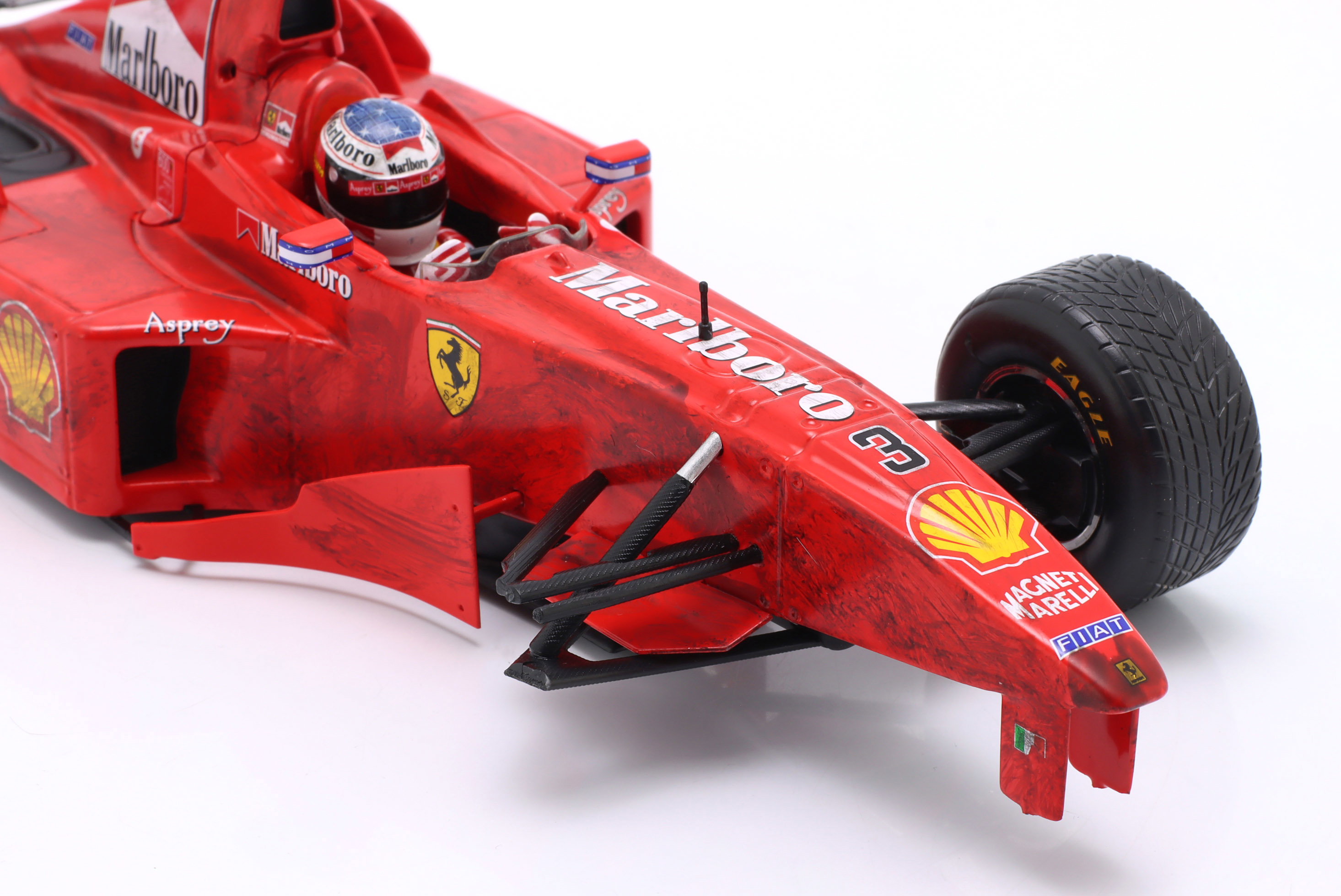 WERK83 1:18 Ferrari F300 3 Wheeler #3 Michael Schumacher Belgian GP 1998 (W18033007) Diecast Model (With Collector's Box) 9 WERK83 1:18 Ferrari F300 3 Wheeler #3 Michael Schumacher Belgian GP 1998 (W18033007) Diecast Model (With Collector's Box) - Image 9