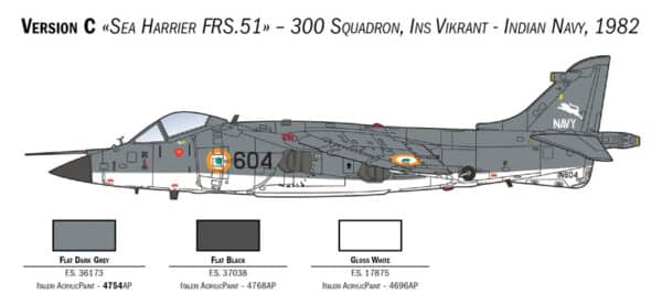 Italeri - 1:72 FRS.1 Sea Harrier Falklands (1236) Model Kit