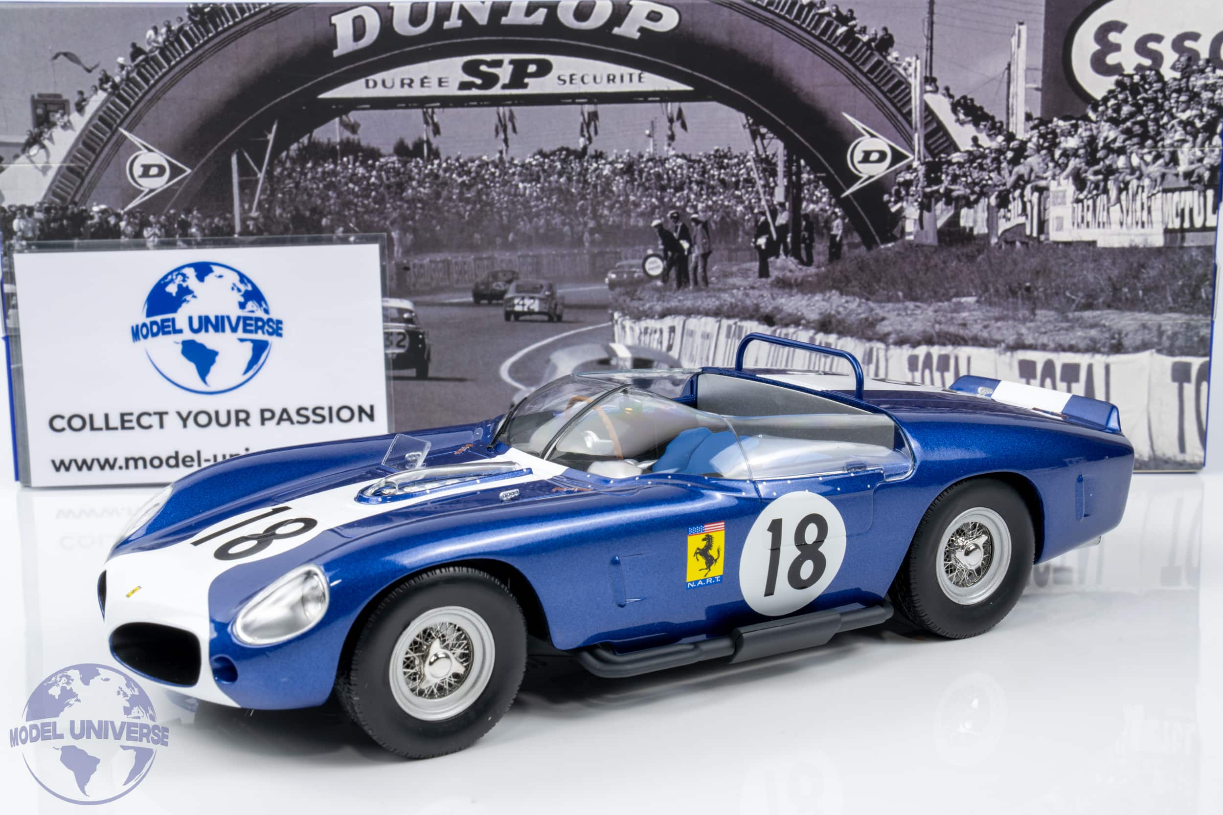 WERK83 - 1:18 Ferrari 250 TR61 NART No.18 24h Le Mans 1962 - John Fulp, Peter Ryan - Diecast Model 1 WERK83 - 1:18 Ferrari 250 TR61 NART No.18 24h Le Mans 1962 - John Fulp, Peter Ryan - Diecast Model