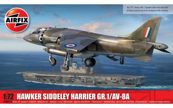 Airfix A04057A Hawker Siddeley Harrier GR.1 AV 8A Model Kit 1:72 Scale