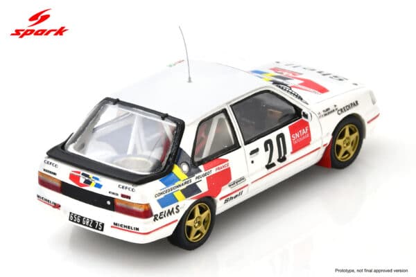 Spark - 1:43 Peugeot 309 gti No.20 9th Rally Monte Carlo 1990 François Delecour - Anne-Chantal Pauwels - Resin Model 5 Spark 1:43 Peugeot 309 GTI No.20 9th Monte Carlo Rally 1990 F. Delecour -