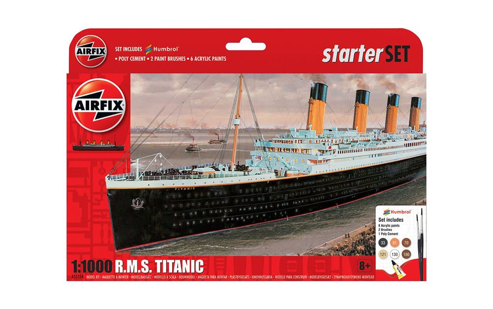 airfix - 1:1000 rms titanic starter set (a55314) model kit