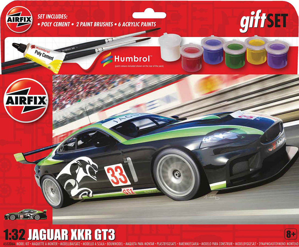 airfix - 1:32 jaguar xkr gt3 gift set (a55306a) model kit