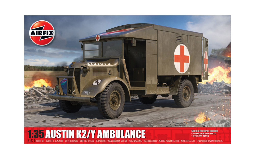airfix - 1:35 austin k2/y ambulance (a1375) model kit