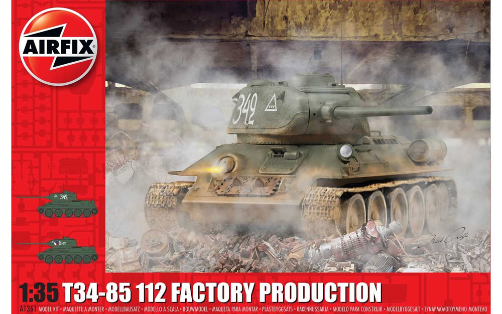 airfix - 1:35 t34-85 112 factory production (a1361) model kit