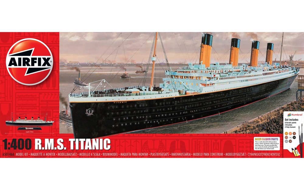 airfix - 1:400 rms titanic gift set 1:400 (a50146a) model kit