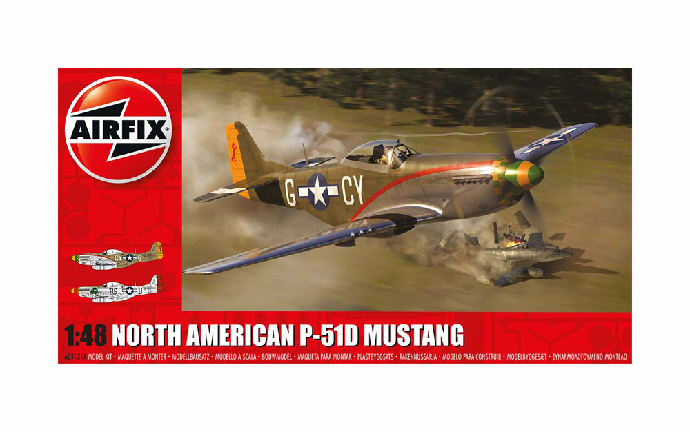 airfix - 1:48 north american p-51d mustang (a05131a) model kit