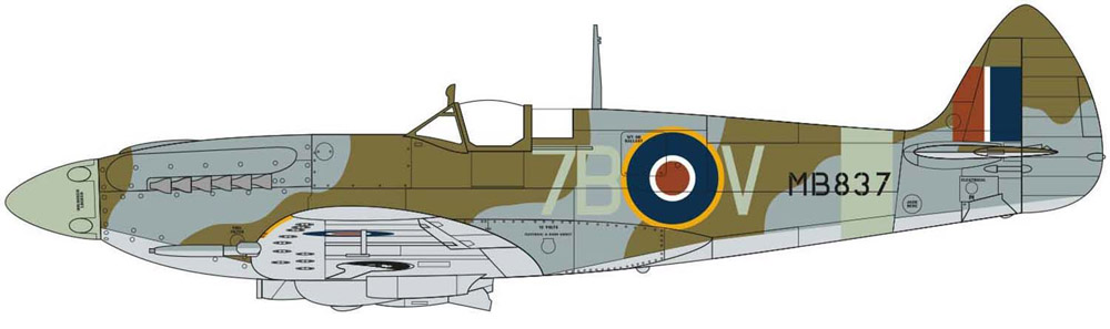 airfix - 1:48 supermarine spitfire mk.xii (a05117a) model kit