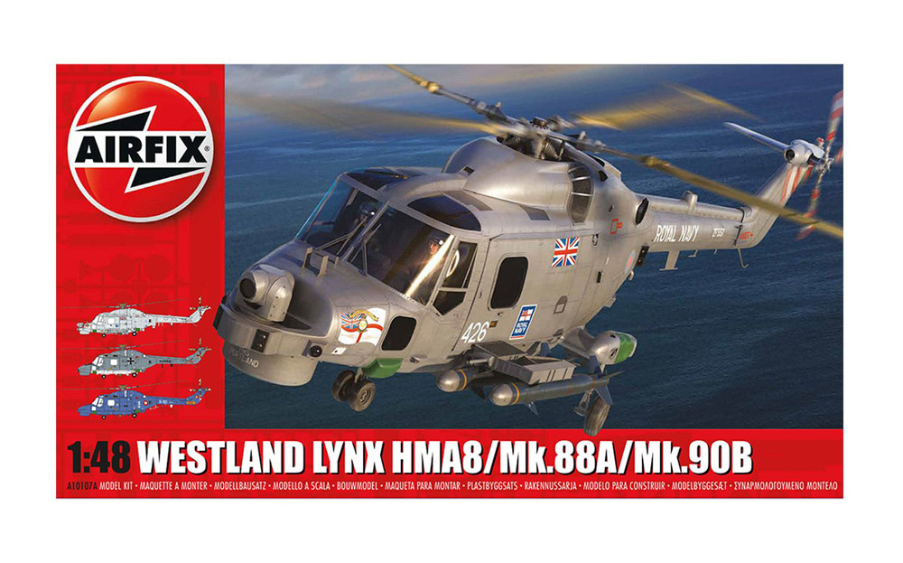 airfix - 1:48 westland lynx hma8/mk.88a/mk.90b (a10107a) model kit