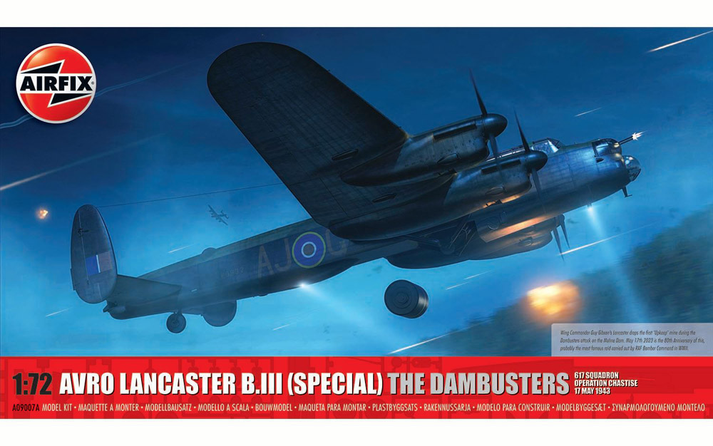 airfix - 1:72 avro lancaster b.iii (special) 'the dambusters' (a09007a) model kit