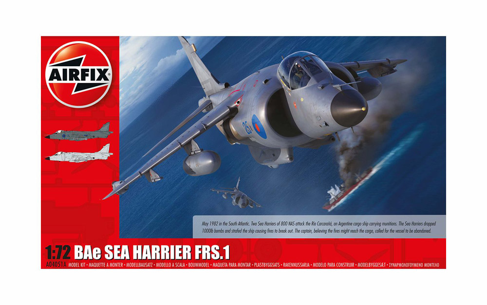 airfix - 1:72 bae sea harrier frs.1 (a04051a) model kit