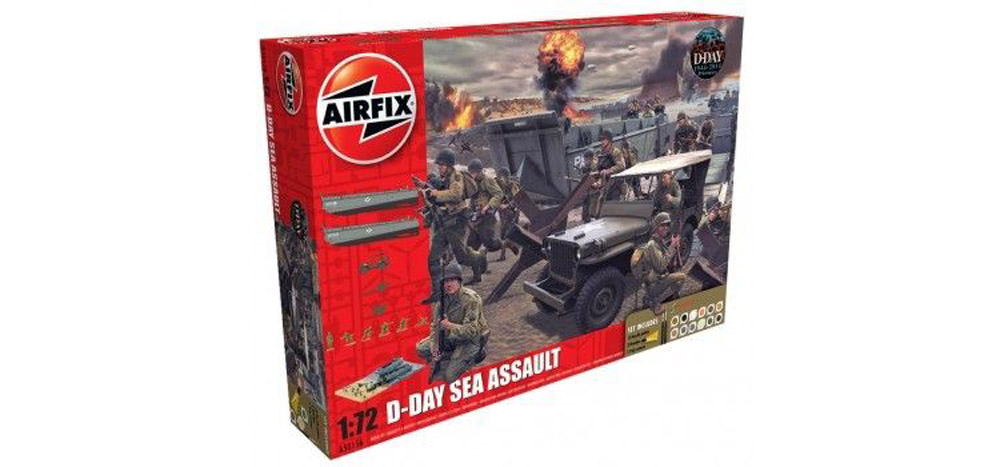 airfix - 1:72 d-day sea assault gift set (a50156a) model kit