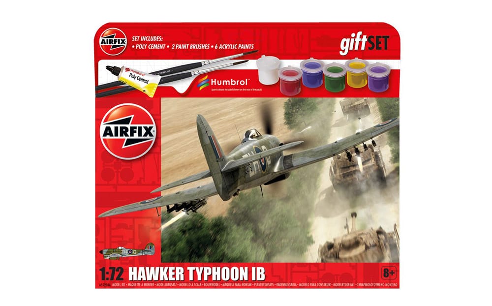 airfix - 1:72 hawker typhoon mk.ib hanging gift set (a55208a) model kit