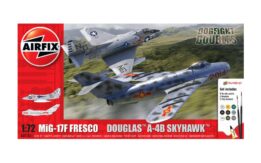 airfix - 1:72 mig 17f fresco douglas a-4b skyhawk dogfight double (a50185) model kit