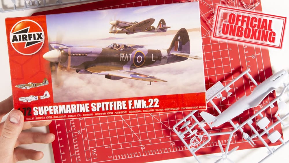 airfix - 1:72 supermarine spitfire f.mk.22 (a02033a) model kit