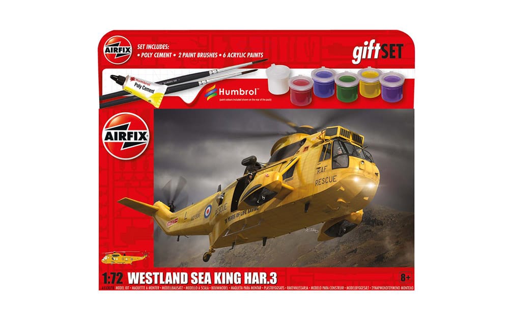 airfix - 1:72 westland sea king har.3 gift set (a55307b) model kit