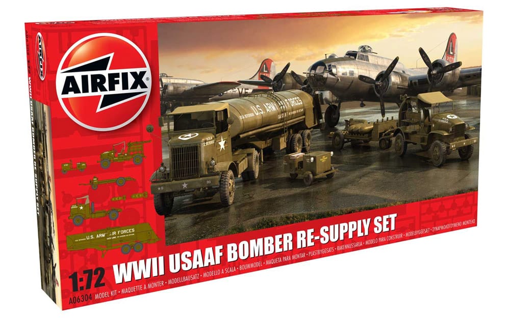 airfix - 1:72 wwii usaaf 8th bomber resupply set (a06304) model kit