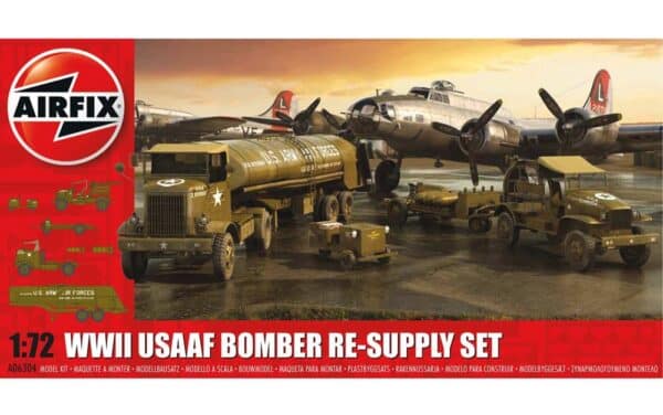 airfix - 1:72 wwii usaaf 8th bomber resupply set (a06304) model kit