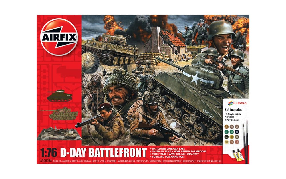airfix - 1:76 d-day battlefront gift set (a50009a) model kit