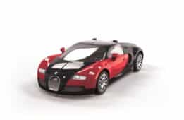 airfix quickbuild bugatti 16.4 veyron black/red (j6020) model kit