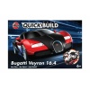 airfix quickbuild bugatti 16.4 veyron black/red (j6020) model kit
