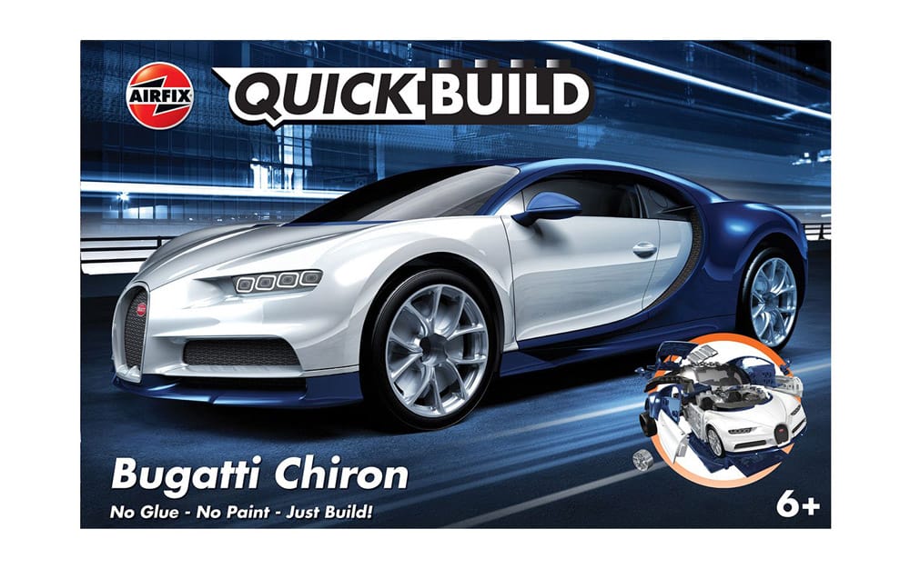 airfix quickbuild bugatti chiron (j6044) model kit