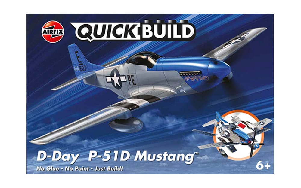 airfix quickbuild d-day p-51d mustang (j6046) model kit