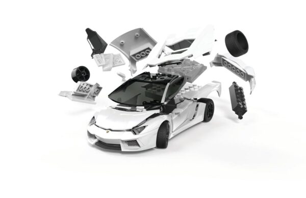 airfix quickbuild lamborghini aventador white (j6019) model kit