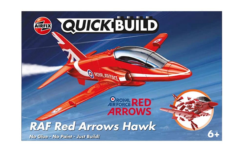 airfix quickbuild red arrows hawk (j6018) model kit