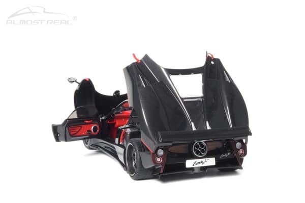 1:18 Pagani Zonda F Gloss Carbon Black with Red Stripe 2015 - Limited Edition Diecast Model - Almost Real