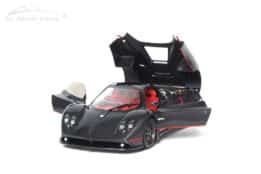 1:18 Pagani Zonda F Gloss Carbon Black with Red Stripe 2015 - Limited Edition Diecast Model - Almost Real