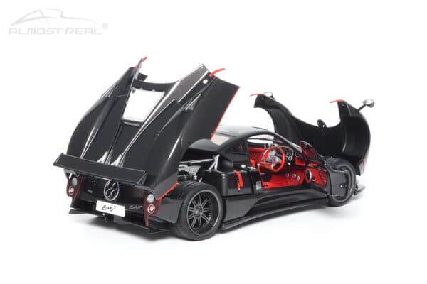 1:18 Pagani Zonda F Gloss Carbon Black with Red Stripe 2015 - Limited Edition Diecast Model - Almost Real