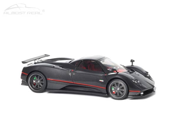 1:18 Pagani Zonda F Gloss Carbon Black with Red Stripe 2015 - Limited Edition Diecast Model - Almost Real