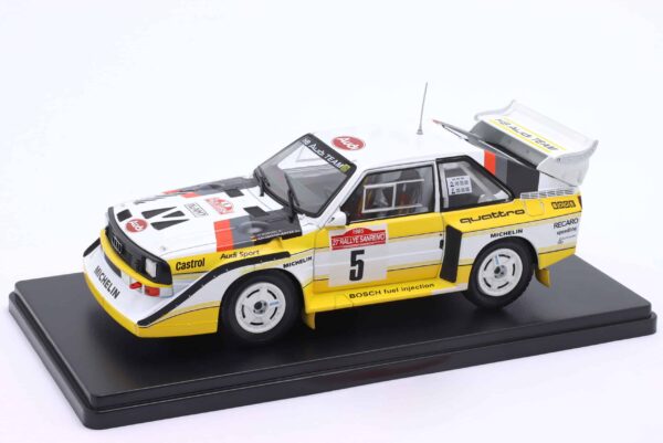 1:24 Audi S1 Quattro No.5 Walter Rohrl Winner San Remo Rally 1985 - Diecast Model 9 1:24 Audi S1 Quattro No.5 Walter Rohrl Winner San Remo Rally 1985 - Diecast Model