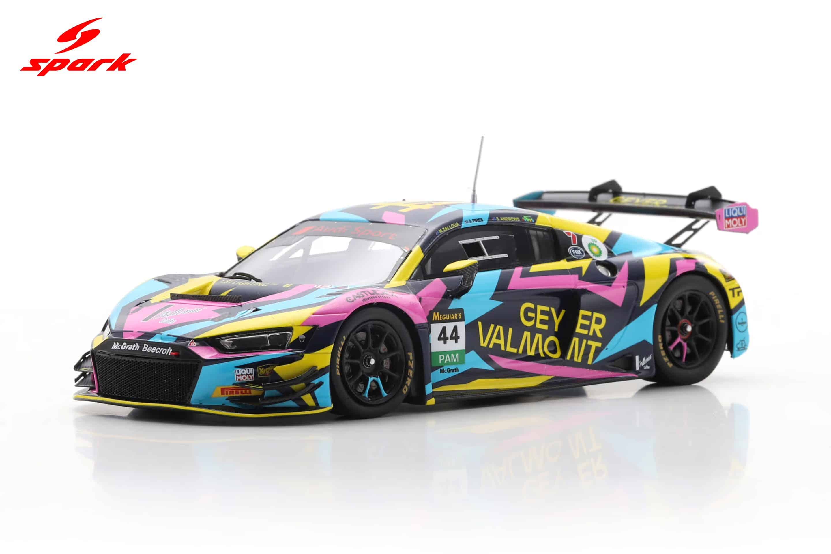 Spark 1:43 Audi R8 LMS EVO II No.44 Geyer Valmont Racing Bathurst 12h 2025 S.Andrews, M.Zalloua, S.Pires (AS086) Limited Edition Resin Model 2 Spark 1:43 Audi R8 LMS EVO II No.44 Geyer Valmont Racing Bathurst 12h 2025 S.Andrews, M.Zalloua, S.Pires (AS086) Limited Edition Resin Model - Image 2