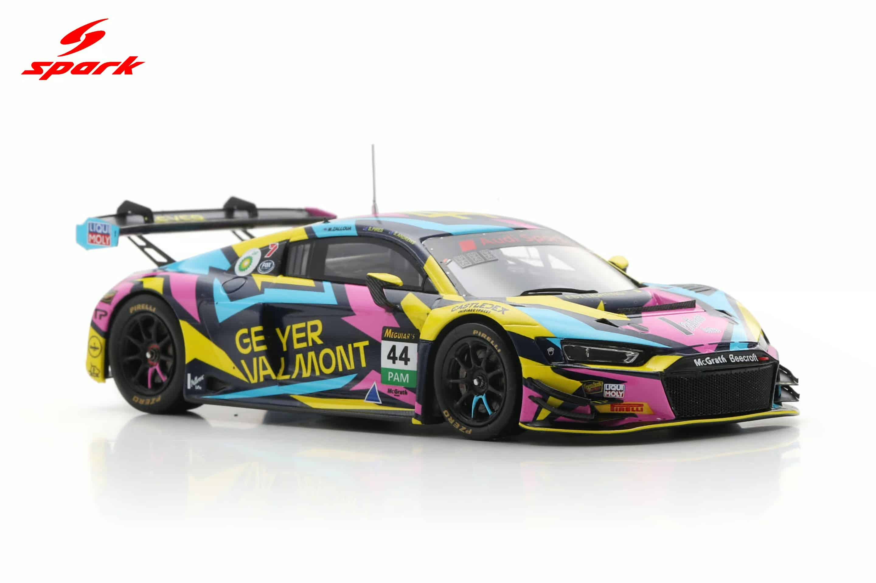 Spark 1:43 Audi R8 LMS EVO II No.44 Geyer Valmont Racing Bathurst 12h 2025 S.Andrews, M.Zalloua, S.Pires (AS086) Limited Edition Resin Model 3 Spark 1:43 Audi R8 LMS EVO II No.44 Geyer Valmont Racing Bathurst 12h 2025 S.Andrews, M.Zalloua, S.Pires (AS086) Limited Edition Resin Model - Image 3