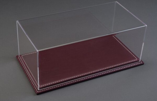 Maranello 1:43 Display Case with Burgundy Leather Base