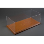 Molsheim 1:43 Display Case with Cherry Wood Base (Wide Edge)